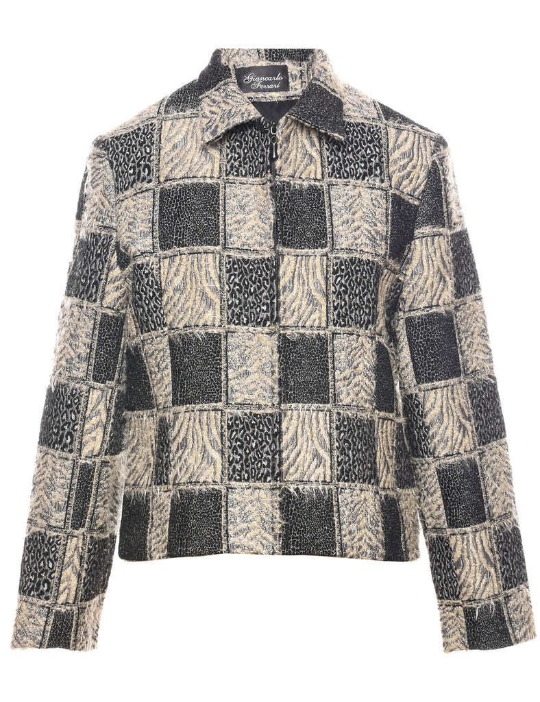 Animal Print Tapestry Jacket - M