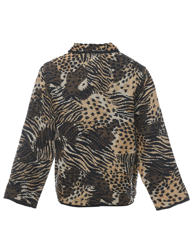 Animal Print Tapestry Jacket - M