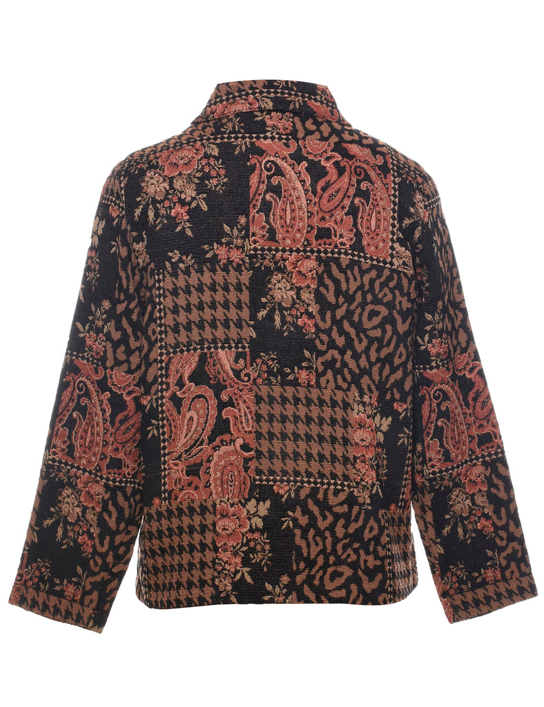 Animal Print Tapestry Jacket - M