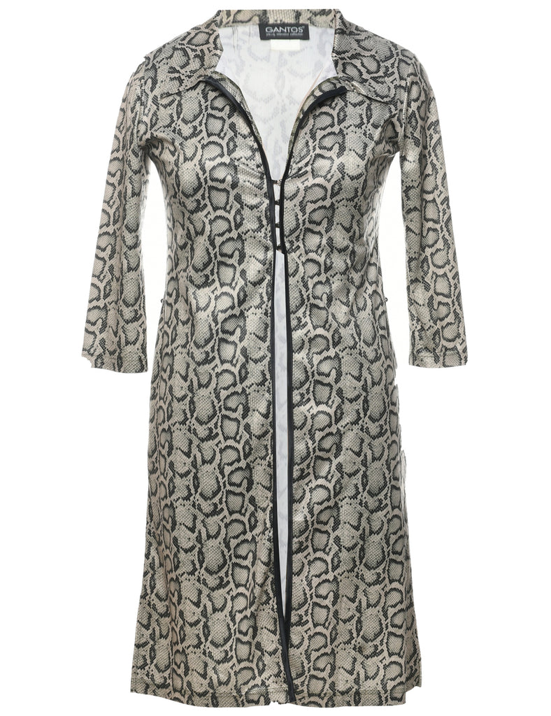 Animal Print Y2K Jacket - M