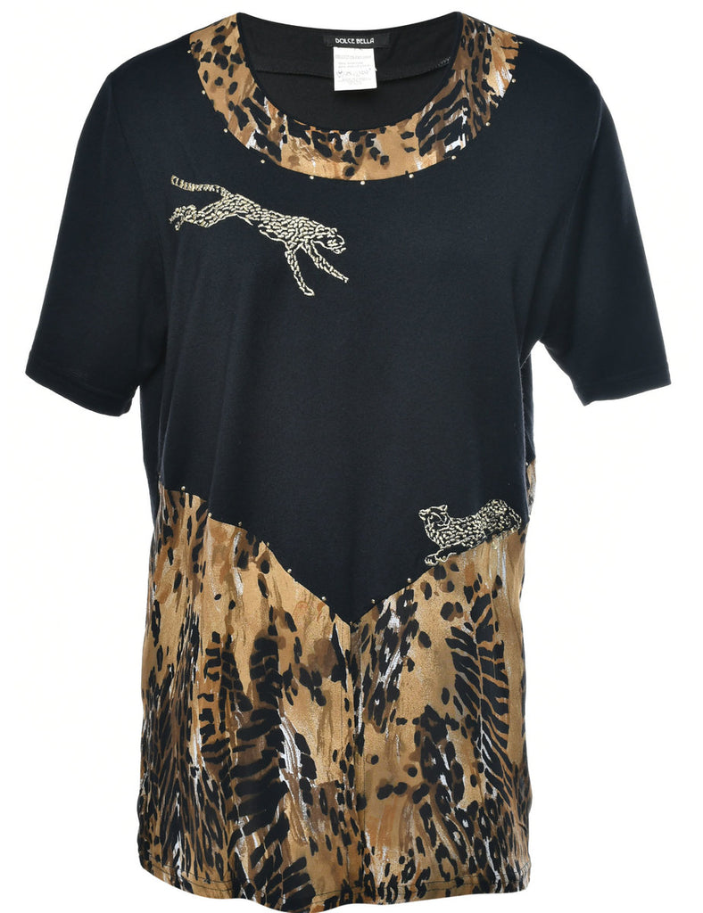 Animal Printed T-shirt - M