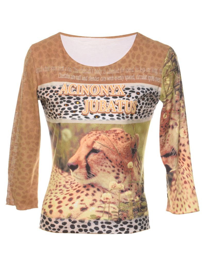 Animal Printed Top - M