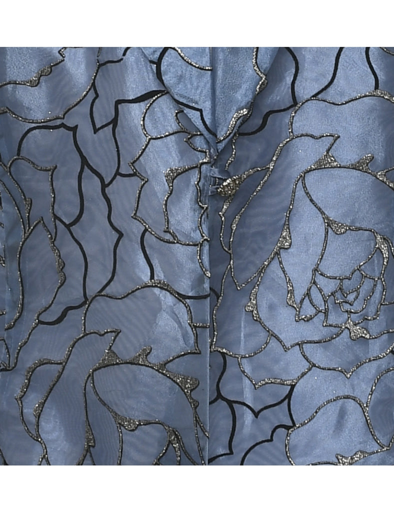 Aqua Blue Evening Jacket - L