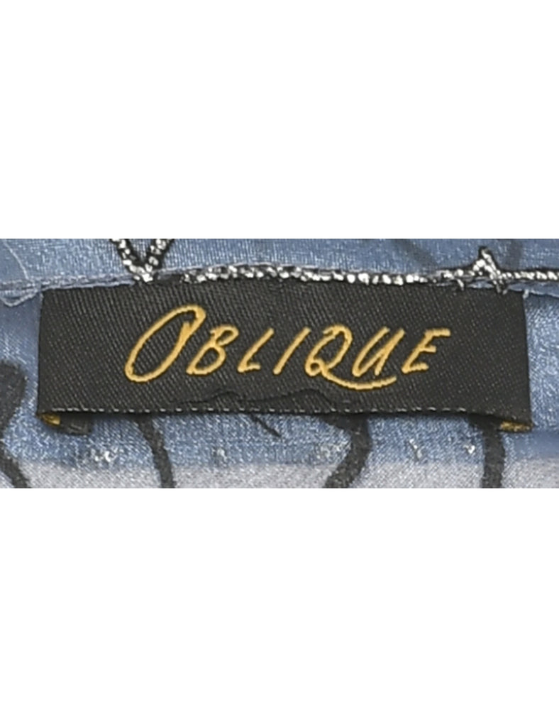 Aqua Blue Evening Jacket - L