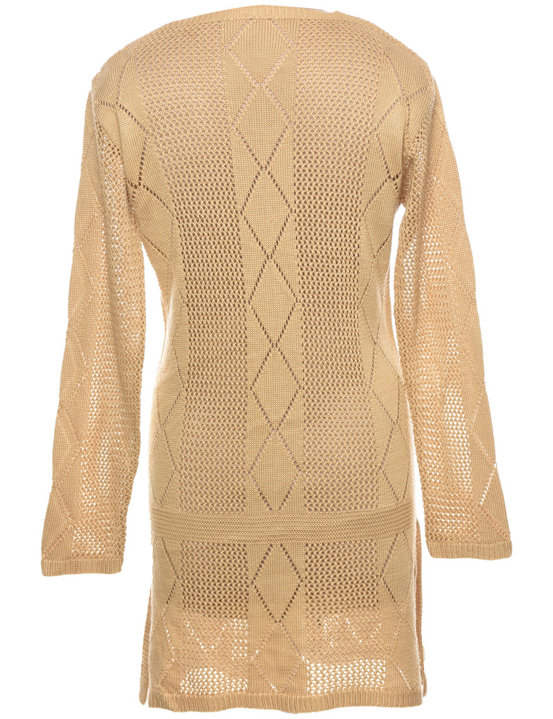 Argyle Crochet Cardigan - L