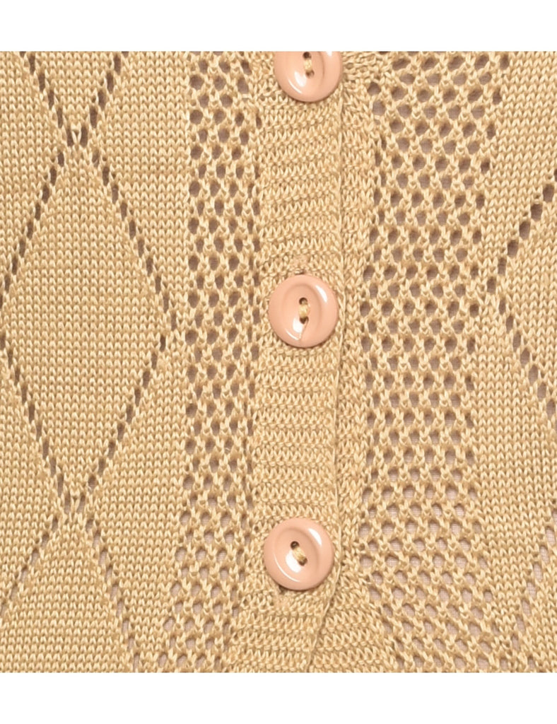 Argyle Crochet Cardigan - L