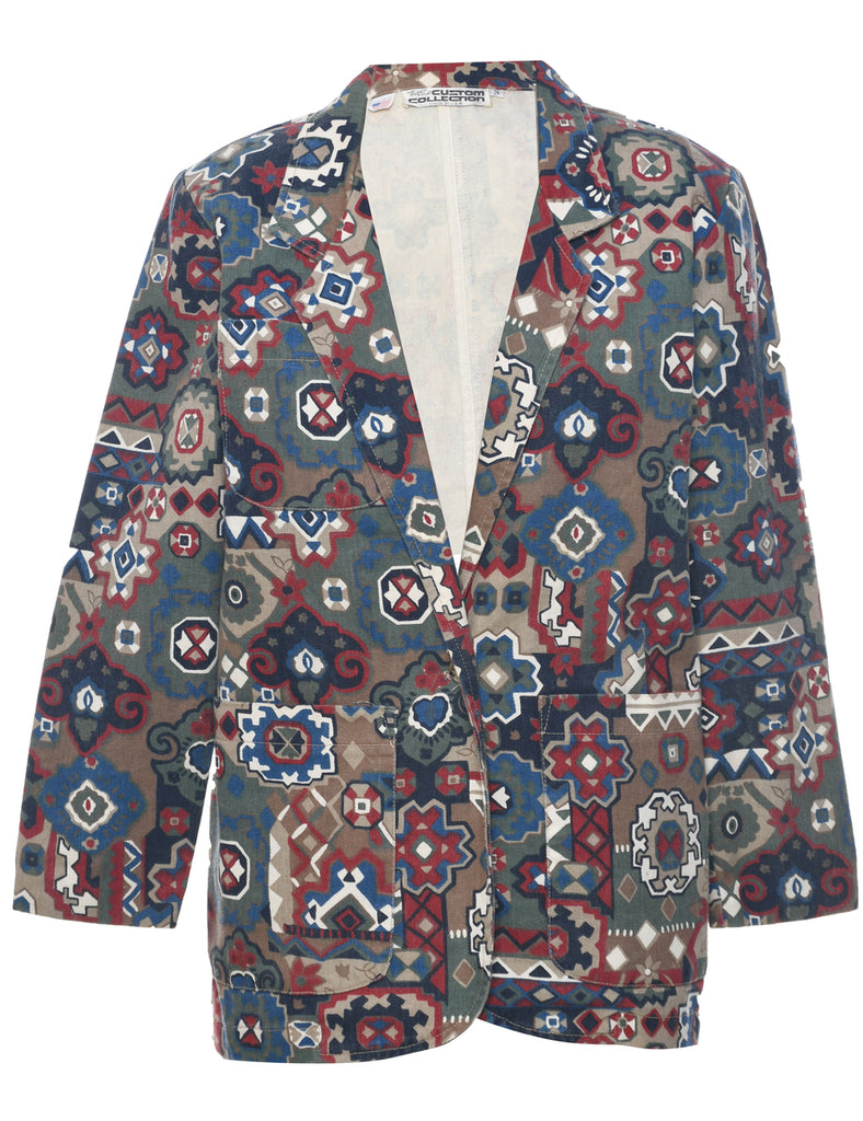 Aztec Pattern Blazer - S