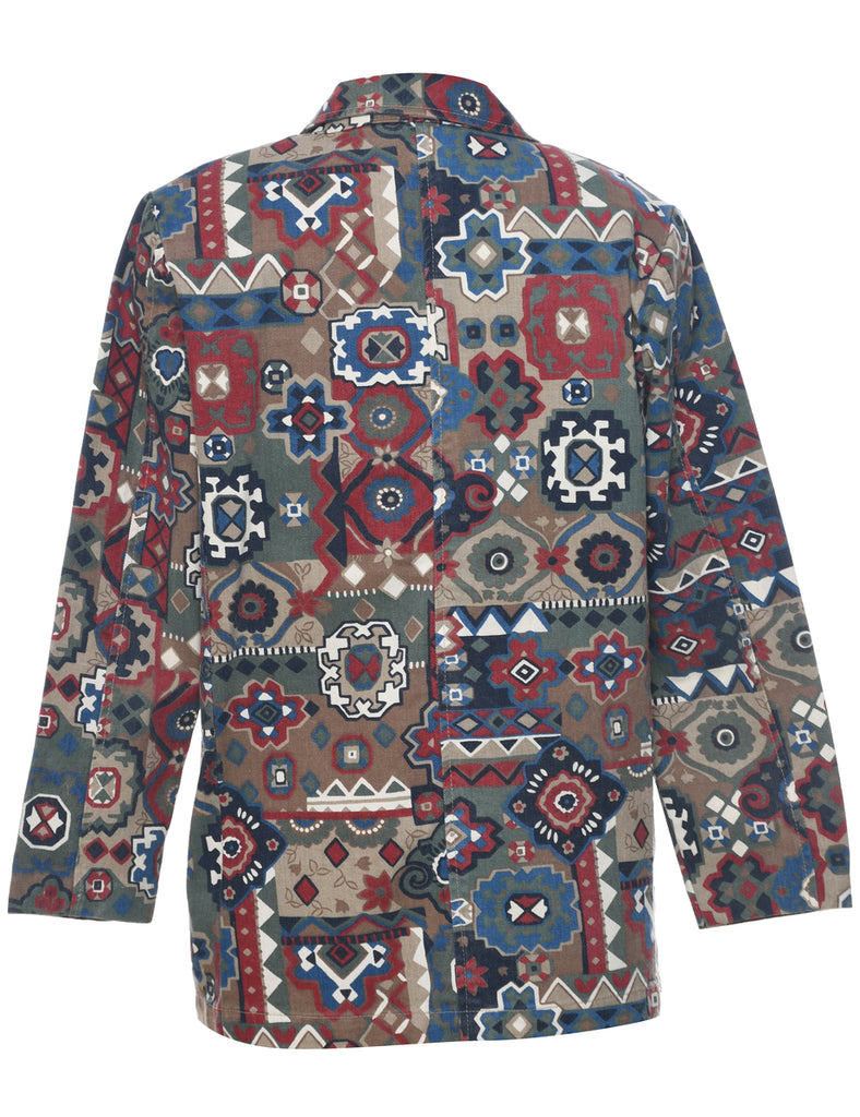 Aztec Pattern Blazer - S