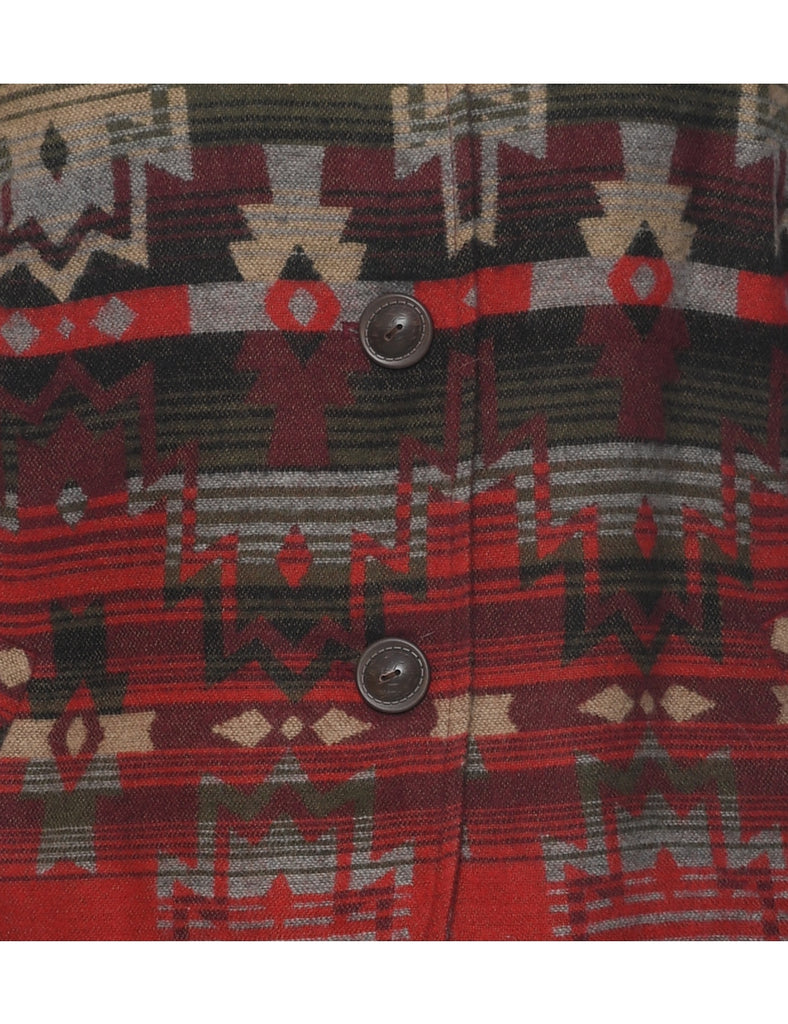 Aztec Print Blazer - L