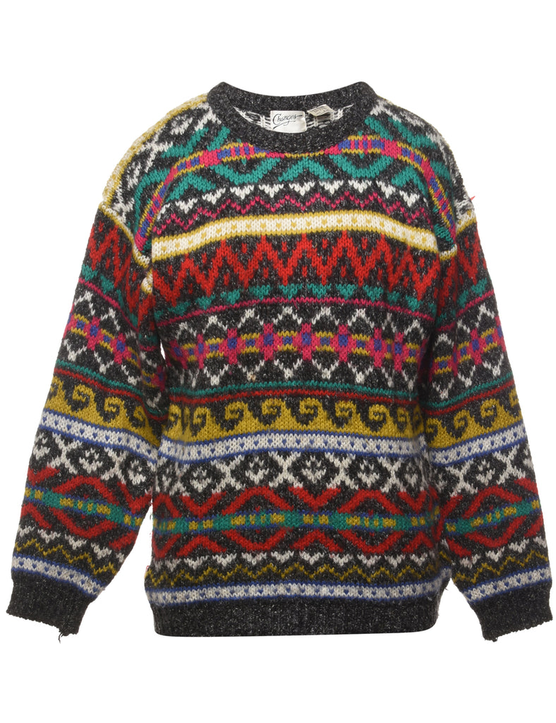 Aztec Print Jumper - S