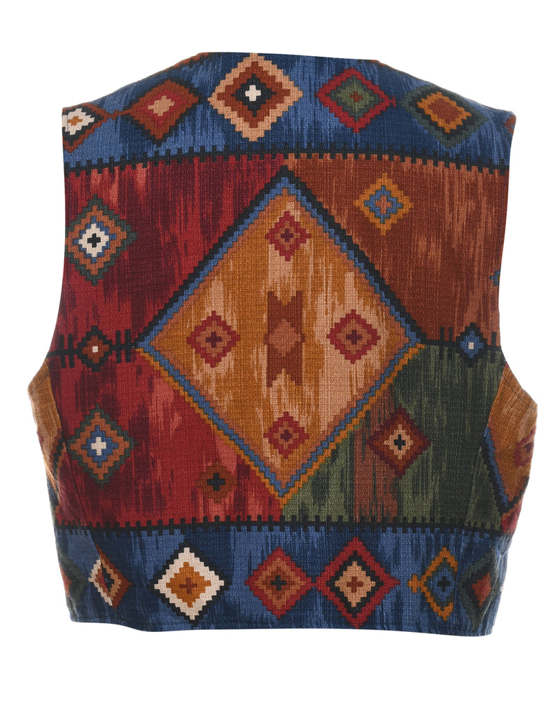 Aztec Print Waistcoat - M