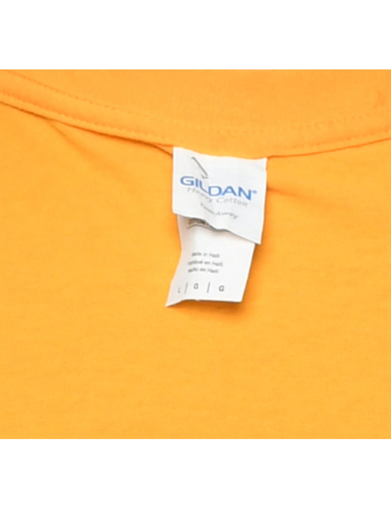 Baylor Womens Mustard Printed T-shirt - L