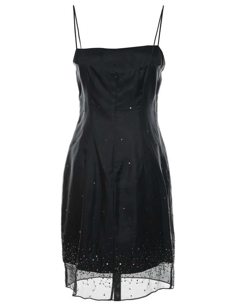 Beaded 1990s Mini Evening Dress - M