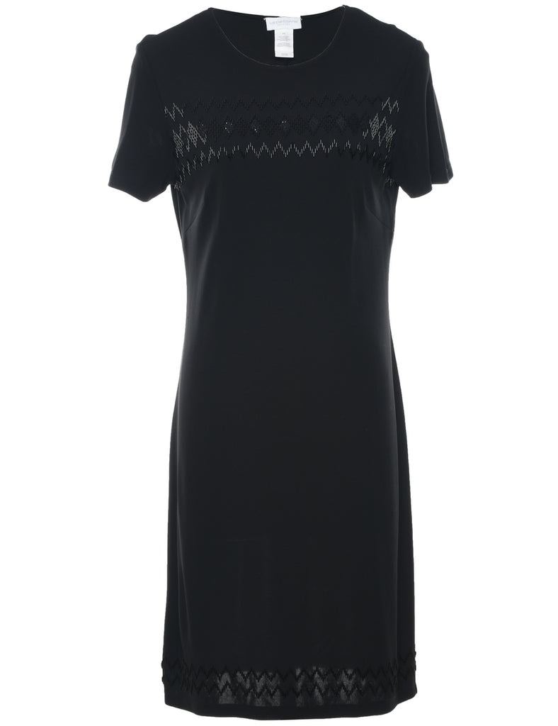 Beaded Black Dress - M