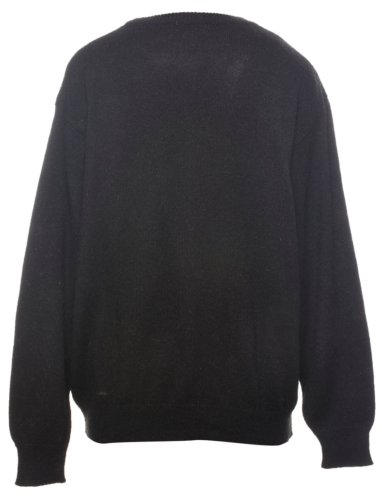 Beaded Black Jumper - L