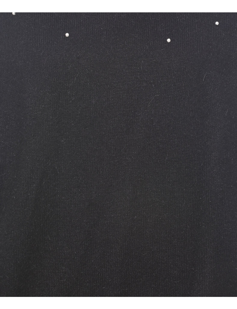 Beaded Black Jumper - L
