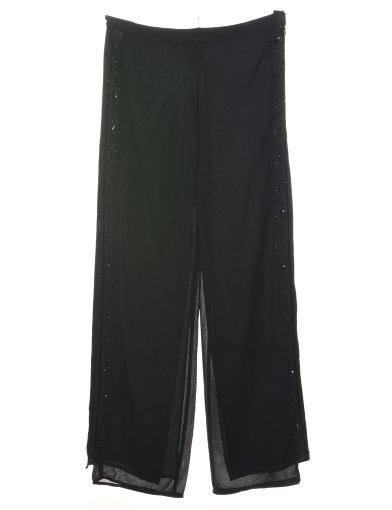 Beaded Black Trousers - W30 L31