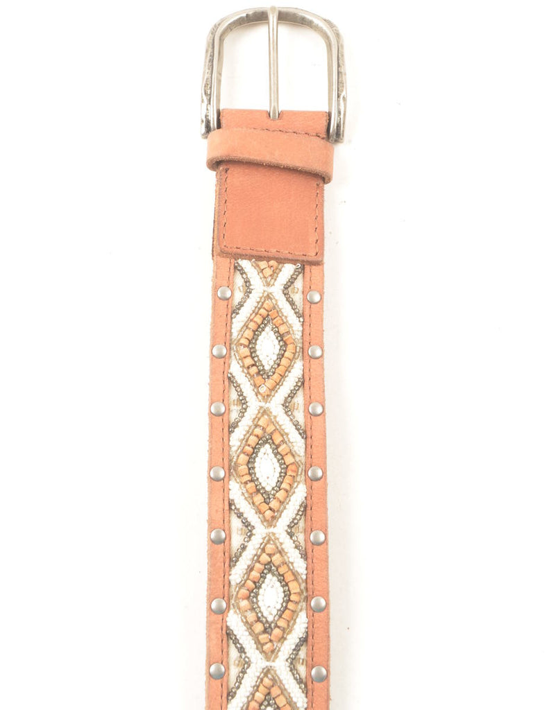 Beaded Brown Belt - M