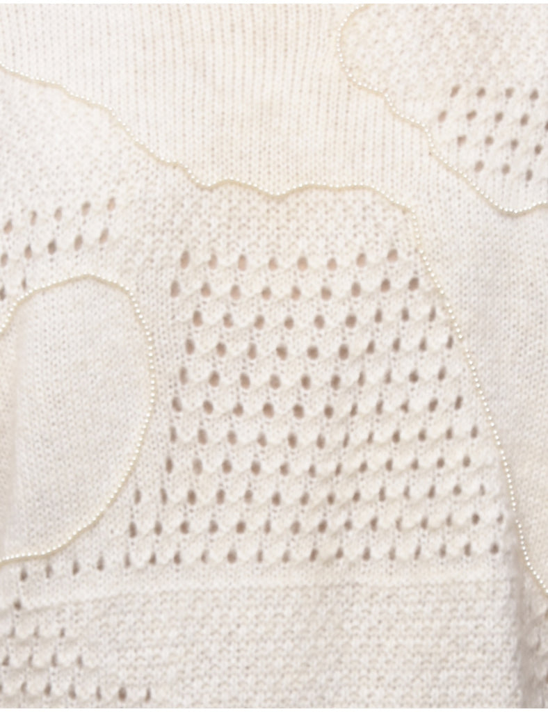 Beaded Crochet Jumper - M