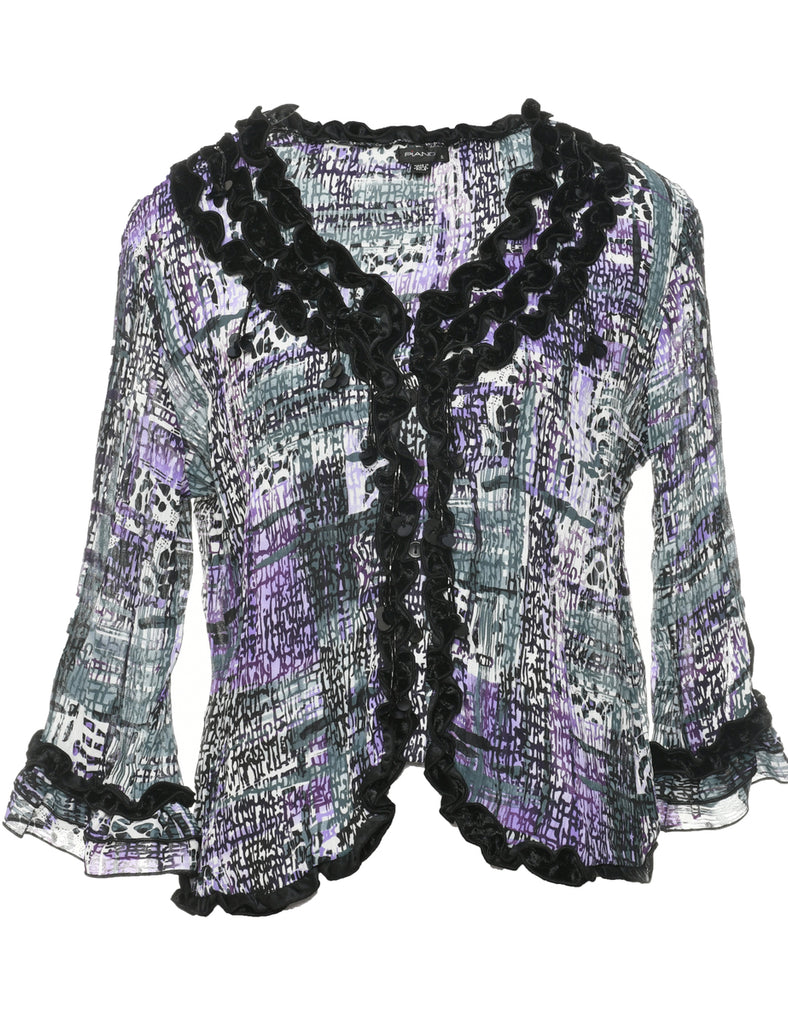 Beaded Evening Blouse - S