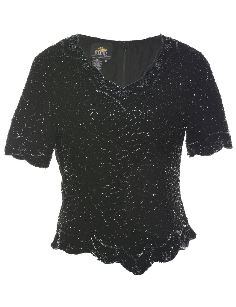 Beaded Evening Top - M