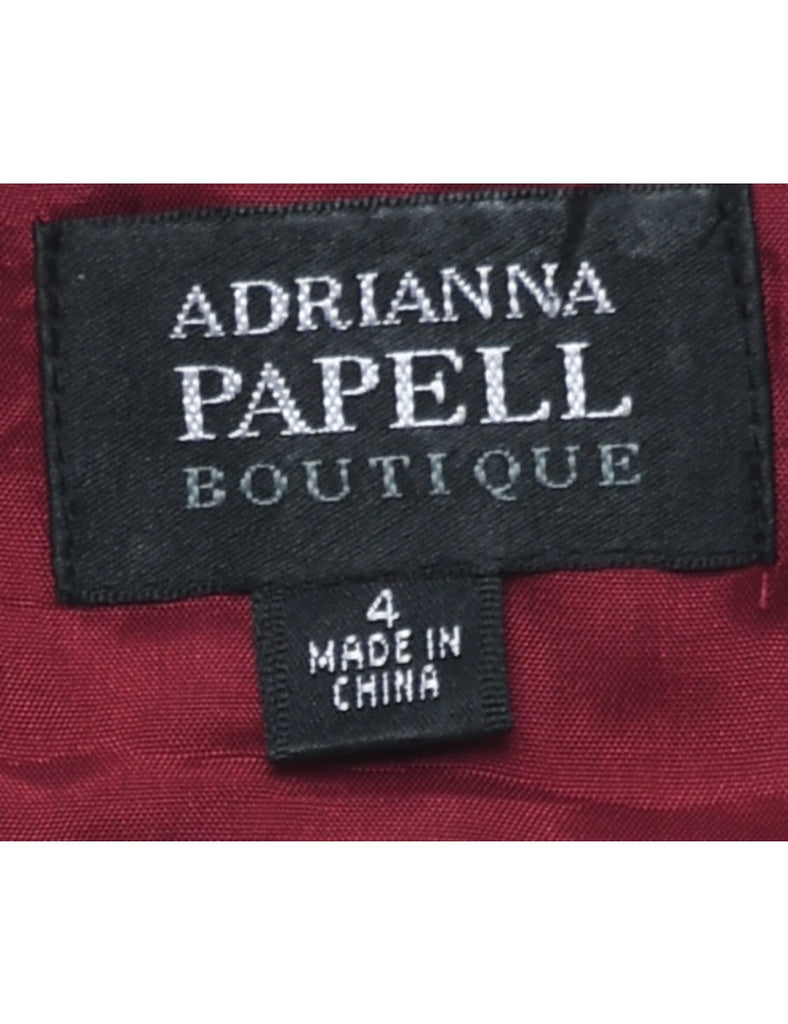 Beaded Maroon Sparkly Evening Dress  - XS