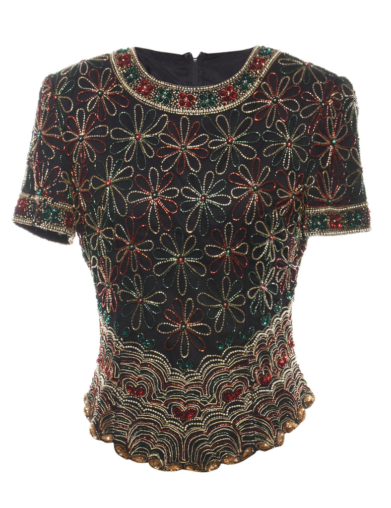 Beaded Party Top - M