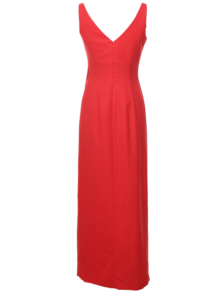 Beaded Red Evening Dress - S