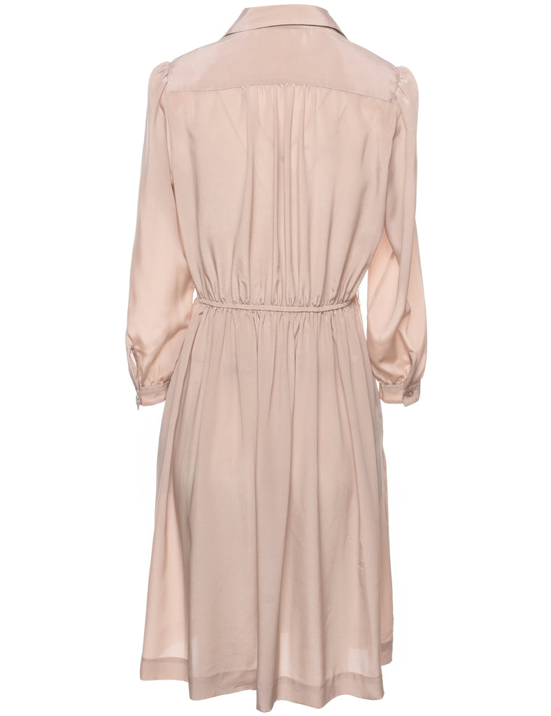 Beige Blouson Dress - M