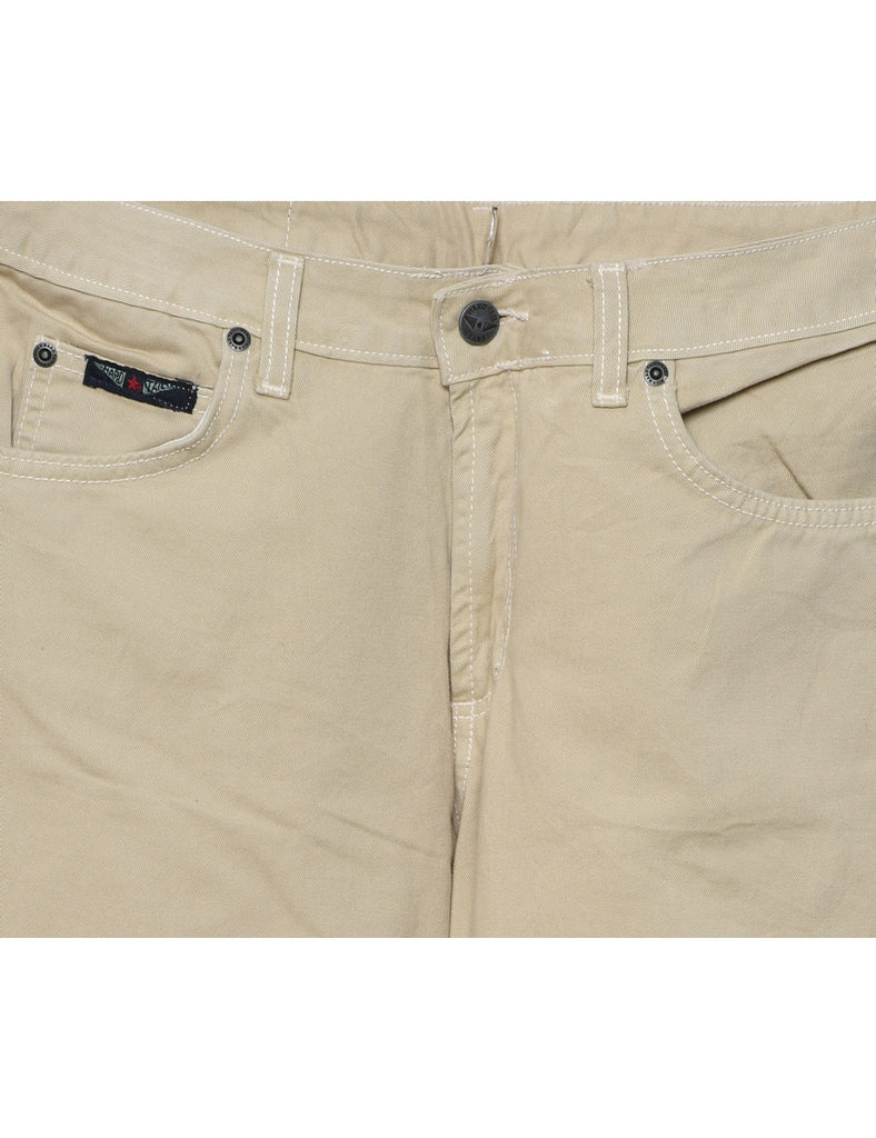 Beige Cropped Classic Chinos - W31 L25