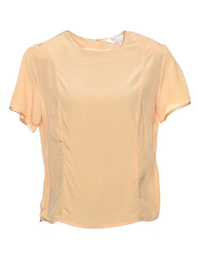 Beige Silk Top - S