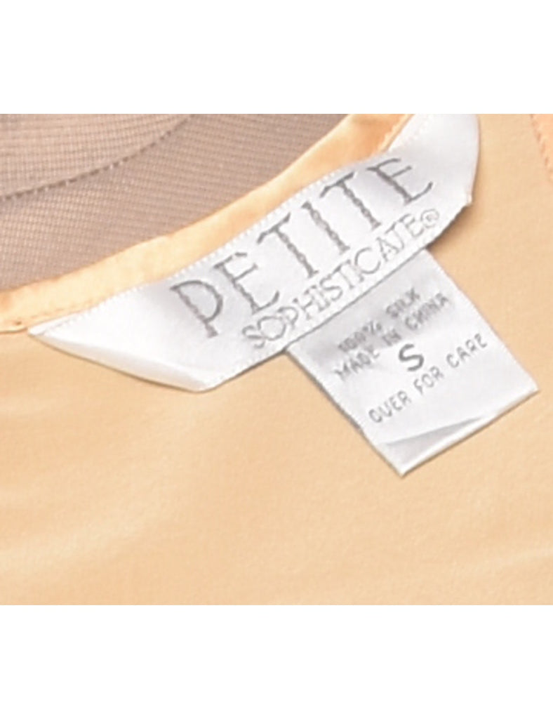 Beige Silk Top - S