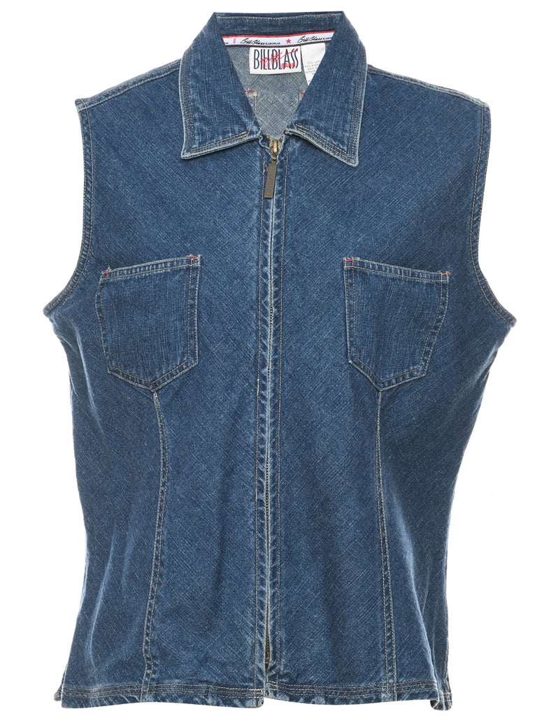 Bill Blass Denim Jacket Vest - L