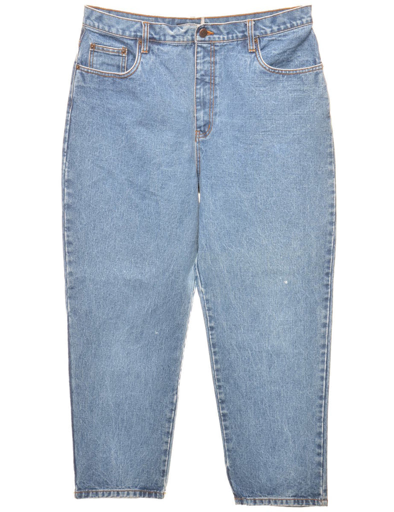 Bill Blass Light Wash Cropped Tapered Jeans - W34 L26