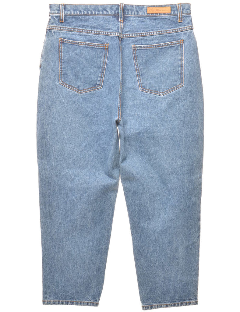 Bill Blass Light Wash Cropped Tapered Jeans - W34 L26