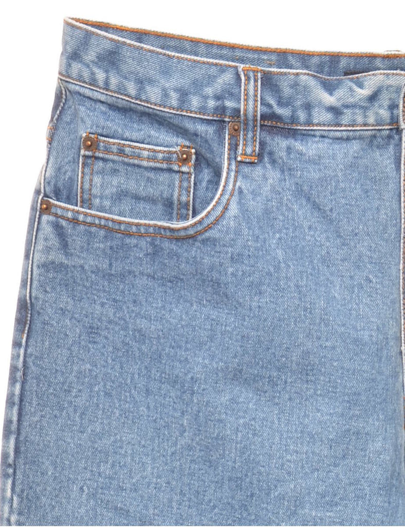 Bill Blass Light Wash Cropped Tapered Jeans - W34 L26