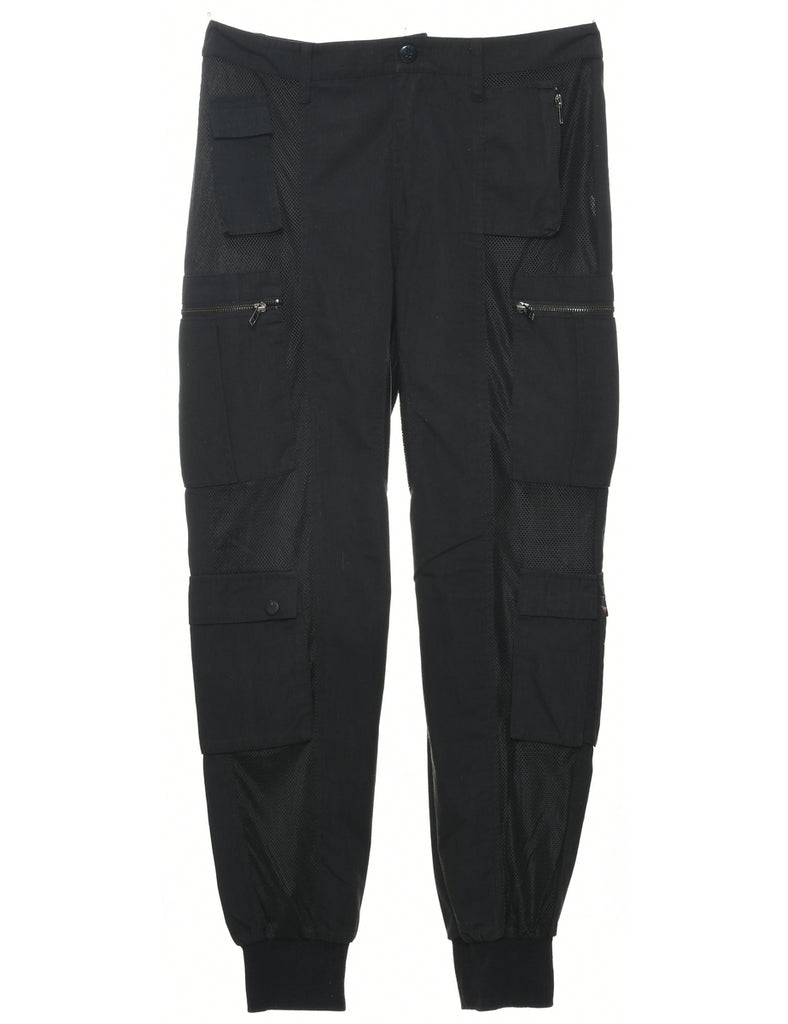 Black Cargo Trousers - W31 L29