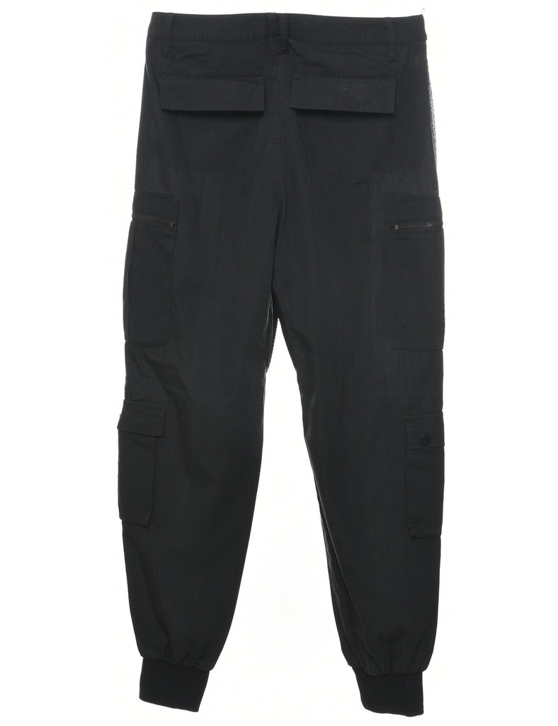 Black Cargo Trousers - W31 L29