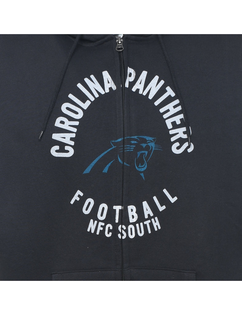 Black Carolina Panthers Football NFC South Hooded Sweatshirt - XL