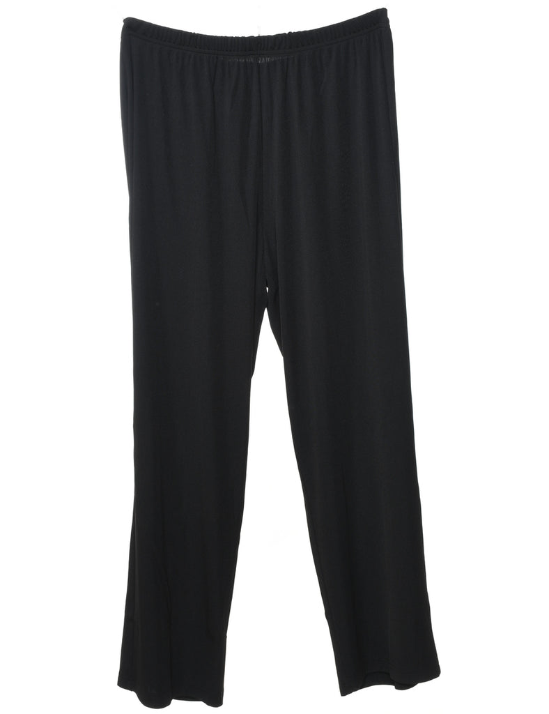 Black Casual Elasticated Trousers - W34 L28