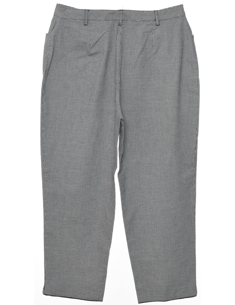 Black Checked Trousers - W31 L24