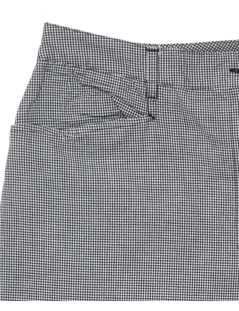 Black Checked Trousers - W31 L24