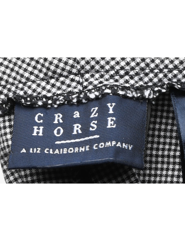 Black Checked Trousers - W31 L24