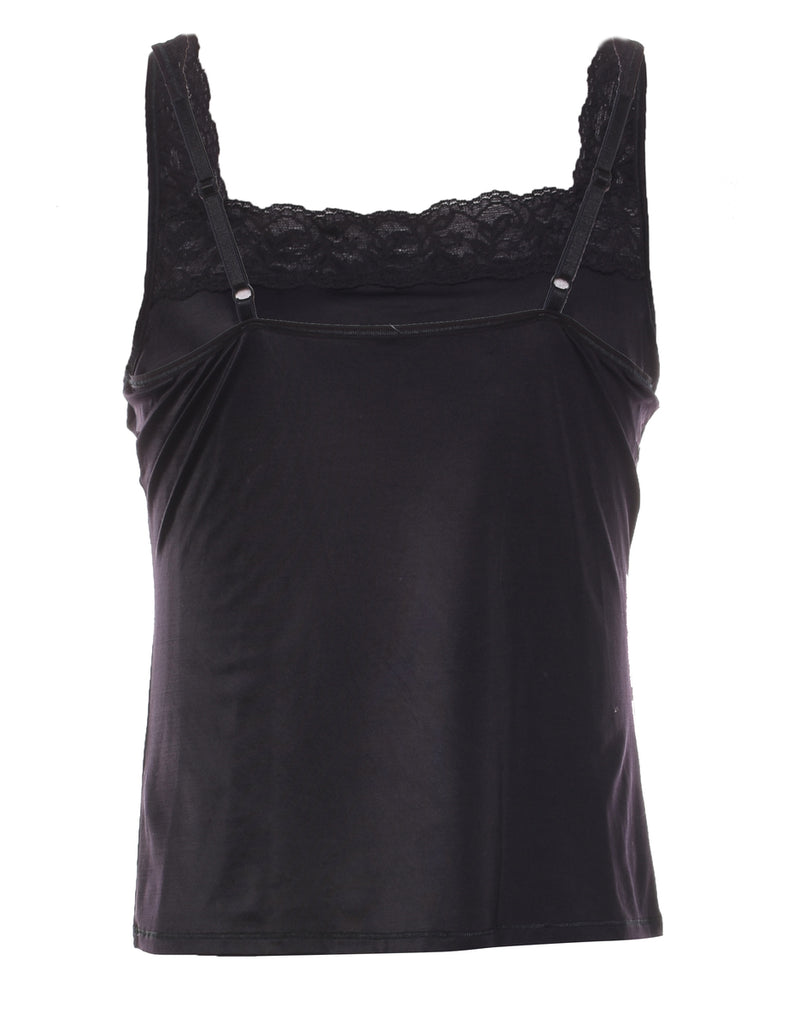 Black Classic Lace Camisole - S