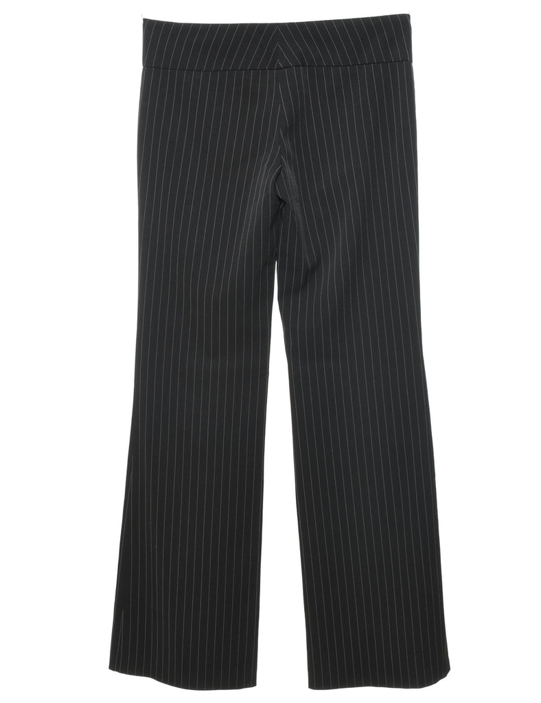 Black Classic Pinstriped Y2K Trousers - W32 L32
