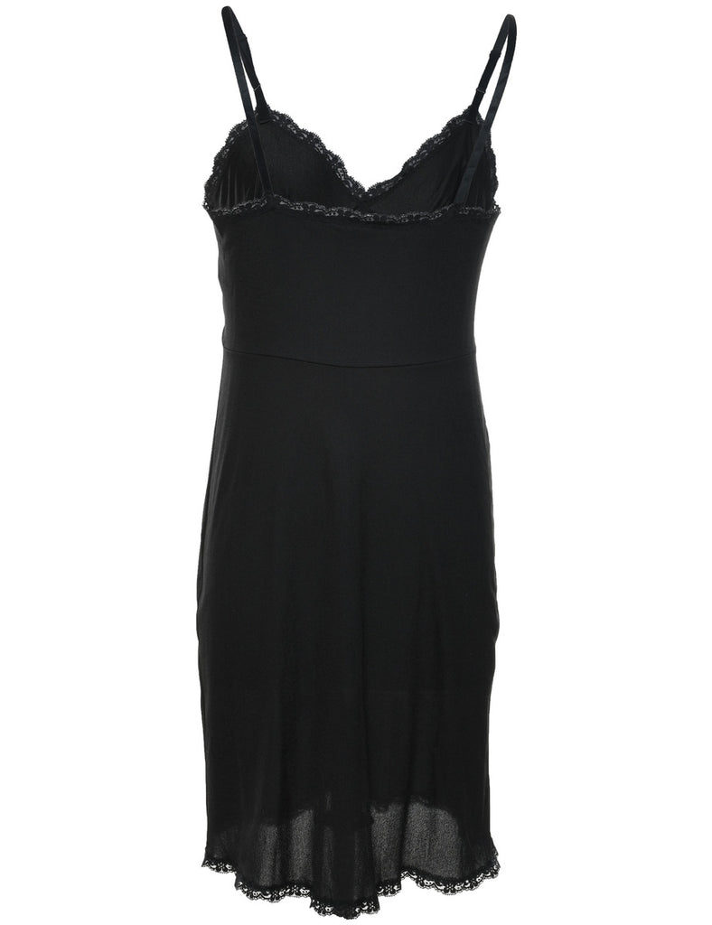 Black Classic Slip Dress - M