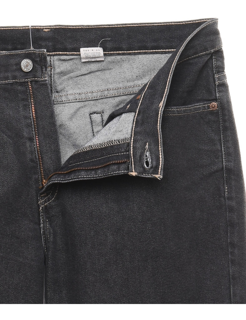 Black Contrast Stitch Levi's Jeans - W34 L36