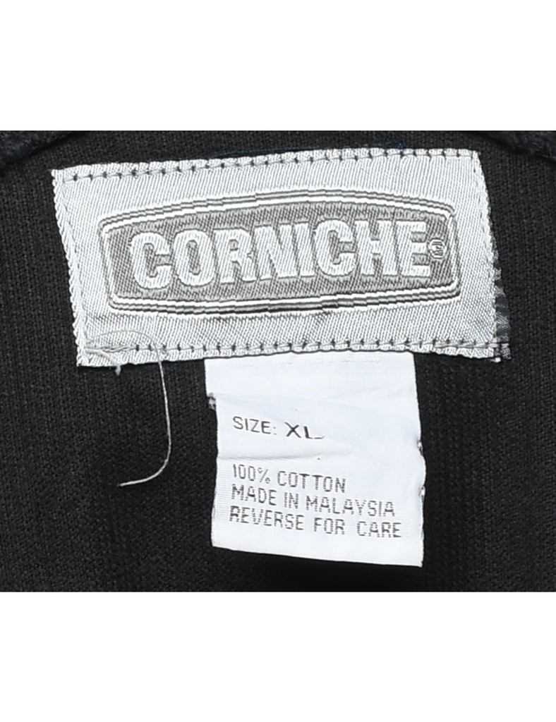 Black Corduroy Dungarees - W44 L29