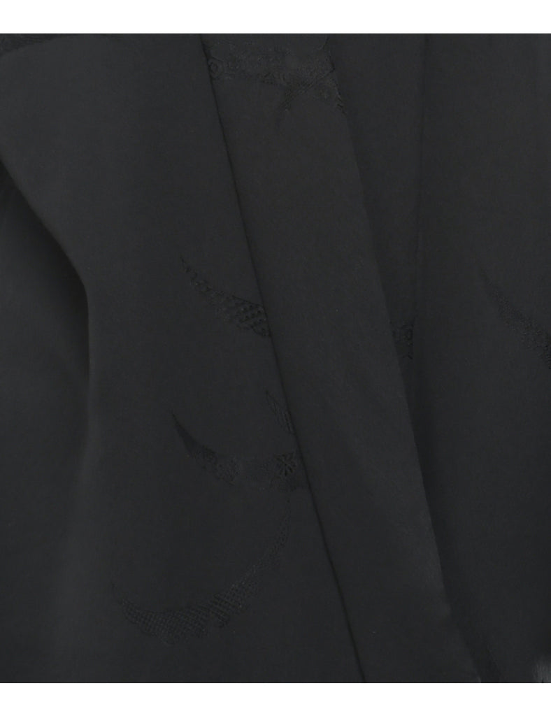 Black Cropped Kimono - L