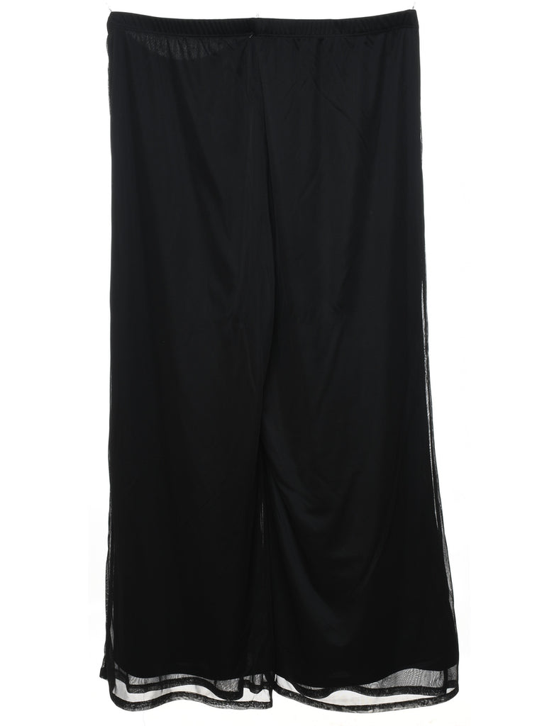 Black Culotte Style Trousers - W36 L26